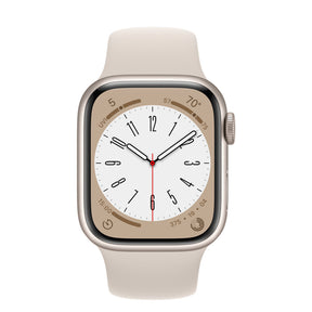 APPLE WATCH SERIES 8 GPS 41MM STARLIGHT ALUMINUM CASE WITH STARLIGHT SPORT BAND