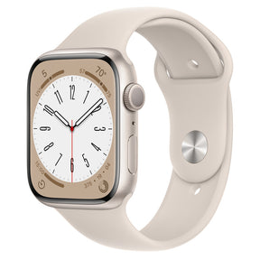 APPLE WATCH SERIES 8 GPS 45MM STARLIGHT ALUMINUM CASE WITH STARLIGHT SPORT BAND