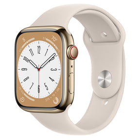 APPLE WATCH SERIES 8 GPS+CELLULAR 45MM GOLD STAINLESS STEEL CASE WITH STARLIGHT