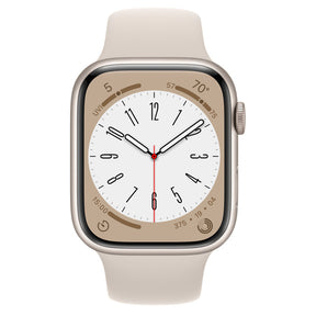 APPLE WATCH SERIES 8 GPS 45MM STARLIGHT ALUMINUM CASE WITH STARLIGHT SPORT BAND