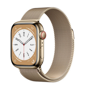 APPLE WATCH SERIES 8 GPS+CELLULAR 41MM GOLD STAINLESS STEEL CASE WITH GOLD MILAN