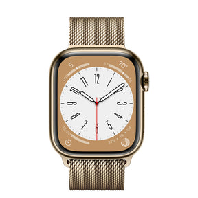 APPLE WATCH SERIES 8 GPS+CELLULAR 41MM GOLD STAINLESS STEEL CASE WITH GOLD MILAN