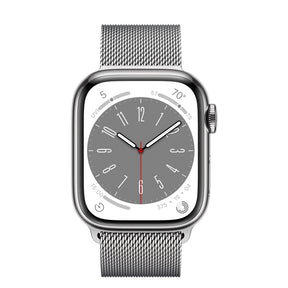 APPLE WATCH SERIES 8 GPS+CELLULAR 41MM SILVER STAINLESS STEEL CASE WITH SILVER M