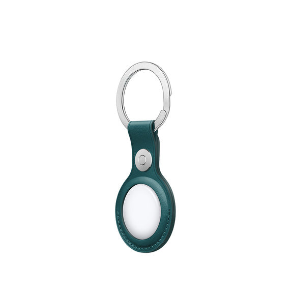 APPLE AIRTAG LEATHER KEY RING - FOREST GREEN