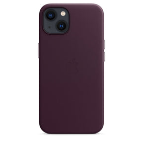 APPLE CAPA IPHONE 13 LEATHER 6.1 CASE WITH MAGSAFE - DARK CHERRY