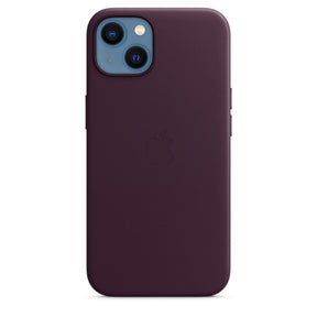 APPLE CAPA IPHONE 13 LEATHER 6.1 CASE WITH MAGSAFE - DARK CHERRY