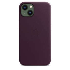 APPLE CAPA IPHONE 13 LEATHER 6.1 CASE WITH MAGSAFE - DARK CHERRY