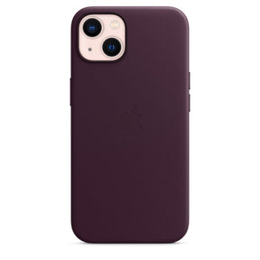 APPLE CAPA IPHONE 13 LEATHER 6.1 CASE WITH MAGSAFE - DARK CHERRY