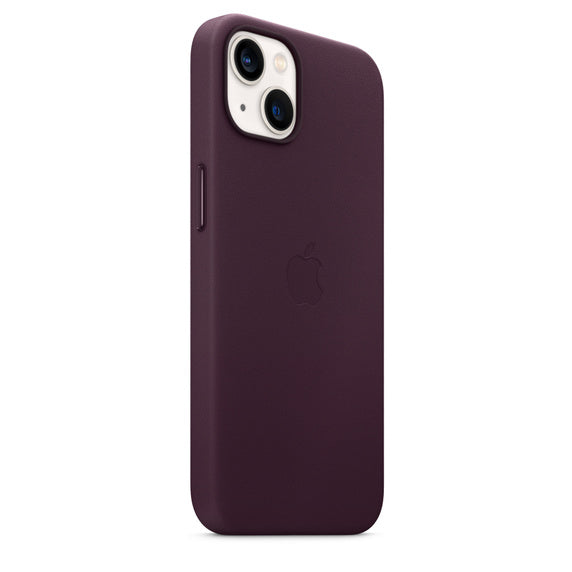 APPLE CAPA IPHONE 13 LEATHER 6.1 CASE WITH MAGSAFE - DARK CHERRY