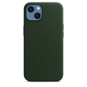 APPLE CAPA IPHONE 13 LEATHER 6.1 CASE WITH MAGSAFE - SEQUOIA GREEN