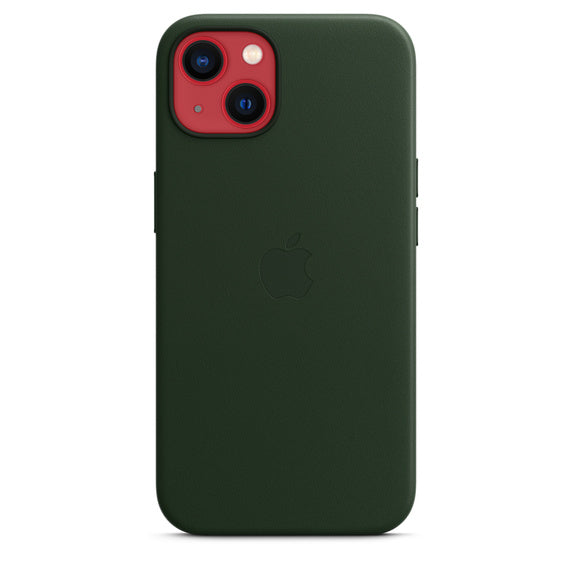 APPLE CAPA IPHONE 13 LEATHER 6.1 CASE WITH MAGSAFE - SEQUOIA GREEN