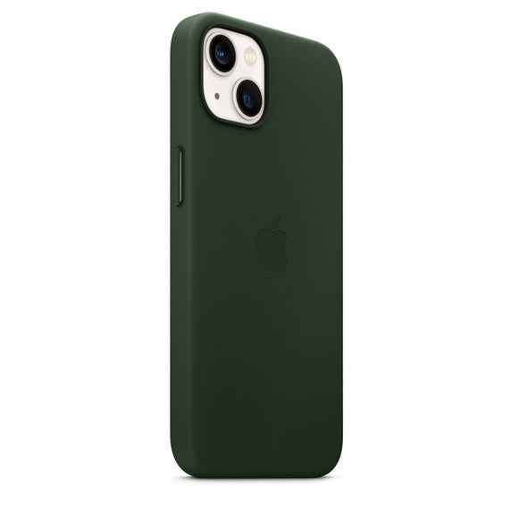 APPLE CAPA IPHONE 13 LEATHER 6.1 CASE WITH MAGSAFE - SEQUOIA GREEN