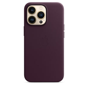 APPLE CAPA IPHONE 13 PRO LEATHER 6.1 CASE WITH MAGSAFE - DARK CHERRY