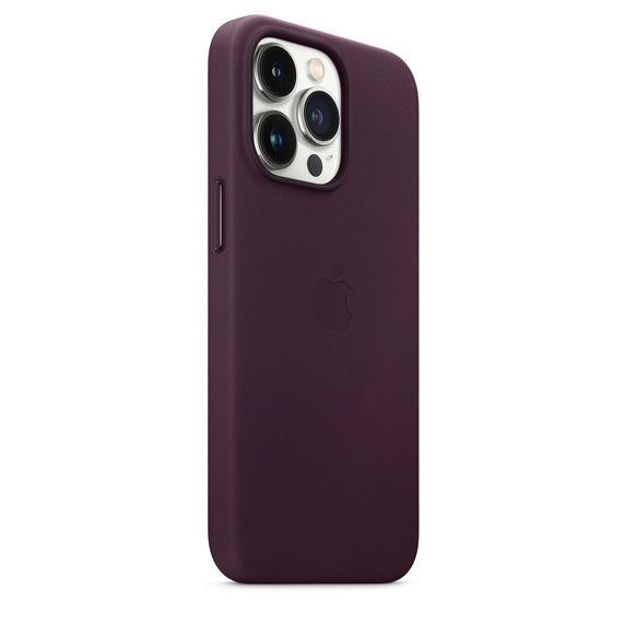 APPLE CAPA IPHONE 13 PRO LEATHER 6.1 CASE WITH MAGSAFE - DARK CHERRY