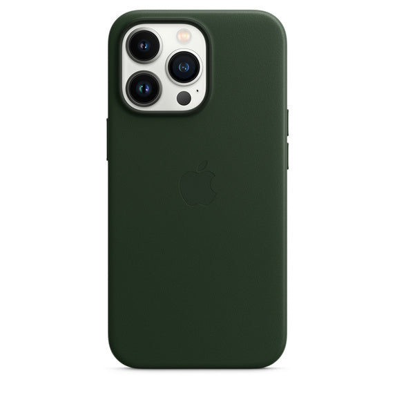 APPLE CAPA IPHONE 13 PRO LEATHER 6.1 CASE WITH MAGSAFE - SEQUOIA GREEN