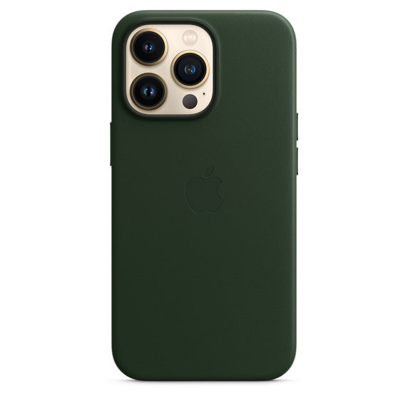 APPLE CAPA IPHONE 13 PRO LEATHER 6.1 CASE WITH MAGSAFE - SEQUOIA GREEN