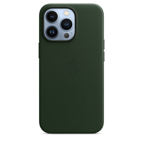 APPLE CAPA IPHONE 13 PRO LEATHER 6.1 CASE WITH MAGSAFE - SEQUOIA GREEN