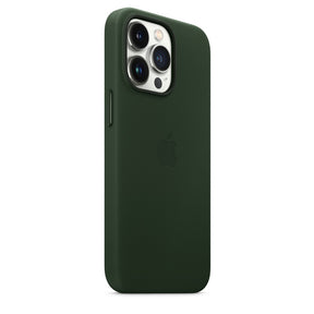 APPLE CAPA IPHONE 13 PRO LEATHER 6.1 CASE WITH MAGSAFE - SEQUOIA GREEN