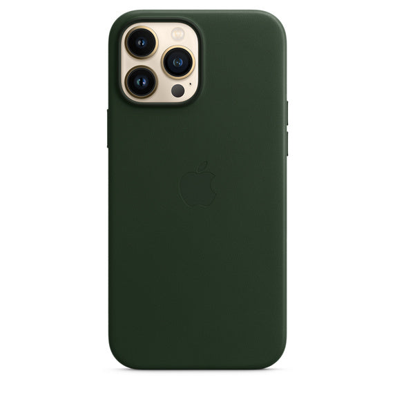 APPLE CAPA IPHONE 13 PRO MAX LEATHER 6.7 CASE WITH MAGSAFE - SEQUOIA GREEN