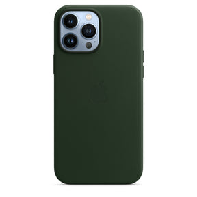 APPLE CAPA IPHONE 13 PRO MAX LEATHER 6.7 CASE WITH MAGSAFE - SEQUOIA GREEN