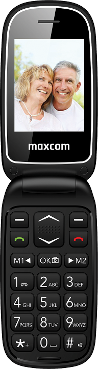 Telemóvel MAXCOM Comfort MM816Black 2,4\", Dual SIM Preto