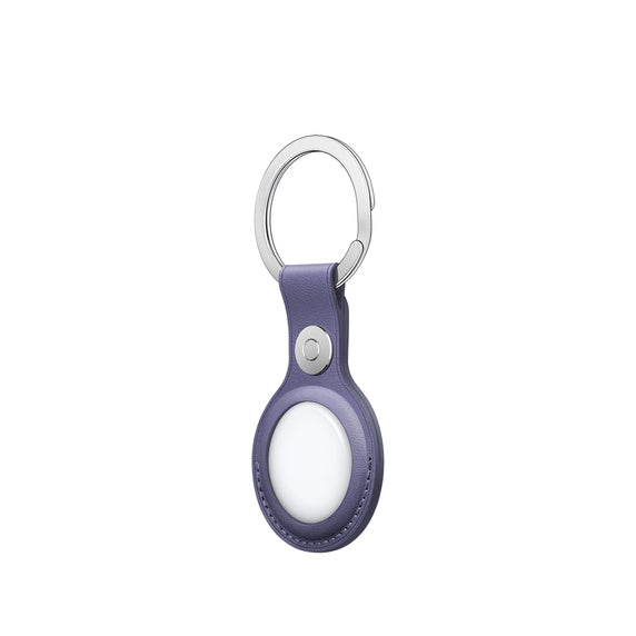 AirTag Leather Key Ring - Wisteria