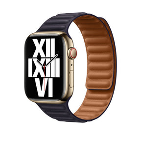 APPLE BRACELET INK LEATHER LINK - M/L 45MM