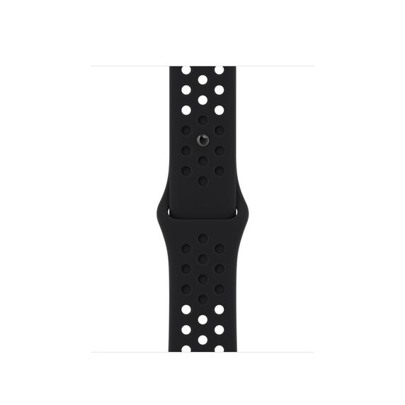 Apple 40mm Nike Sport Band - Bracelete de relógio para relógio inteligente - tamanhos S/M e M/L - antracite/preto - para Watch (38 mm, 40 mm, 41 mm) (MX8C2ZM/A)
