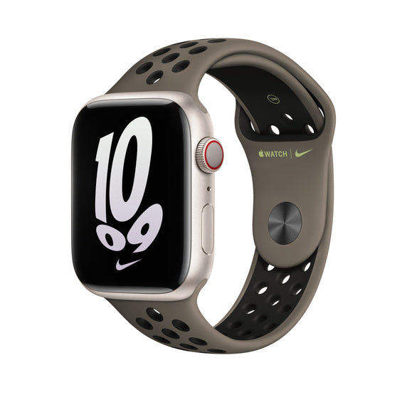 APPLE BRACELET OLIVE GRAY/BLACK NIKE SPORT BAND 45MM