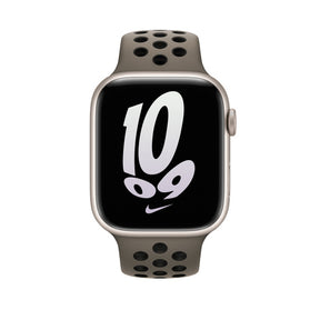 APPLE BRACELET OLIVE GRAY/BLACK NIKE SPORT BAND 45MM