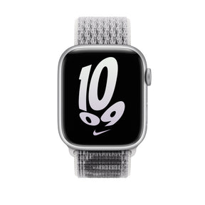 Apple 44mm Nike Sport Loop - Bracelete de relógio para relógio inteligente - tamanho Regular - branco cume - demo - para Watch (42 mm, 44 mm, 45 mm, 49 mm)