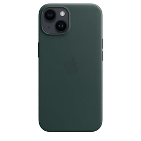 APPLE CAPA IPHONE 14 LEATHER CASE WITH MAGSAFE - FOREST GREEN