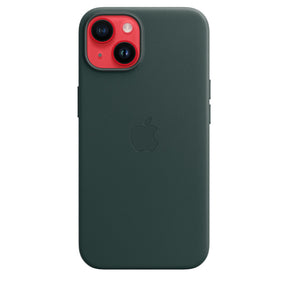 APPLE CAPA IPHONE 14 LEATHER CASE WITH MAGSAFE - FOREST GREEN