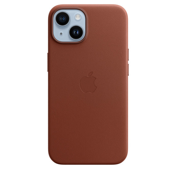 APPLE CAPA IPHONE 14 LEATHER CASE WITH MAGSAFE - UMBER