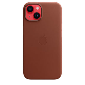 APPLE CAPA IPHONE 14 LEATHER CASE WITH MAGSAFE - UMBER