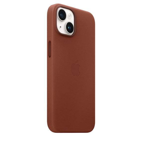 APPLE CAPA IPHONE 14 LEATHER CASE WITH MAGSAFE - UMBER