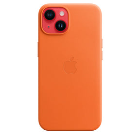 APPLE CAPA IPHONE 14 LEATHER CASE WITH MAGSAFE - ORANGE