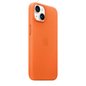 APPLE CAPA IPHONE 14 LEATHER CASE WITH MAGSAFE - ORANGE