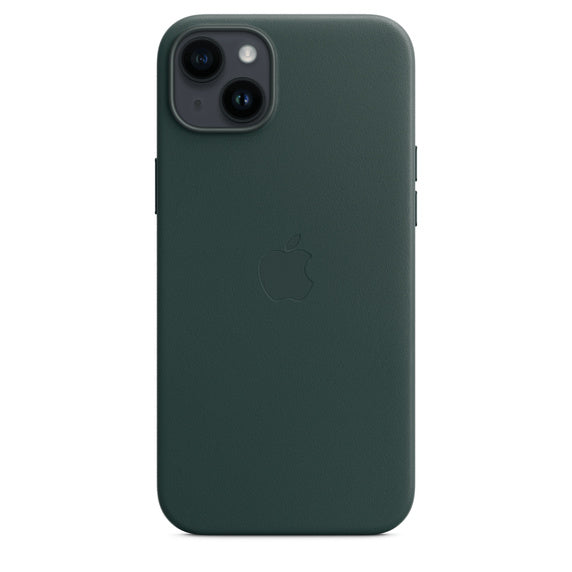 APPLE CAPA IPHONE 14 PLUS LEATHER CASE WITH MAGSAFE - FOREST GREEN