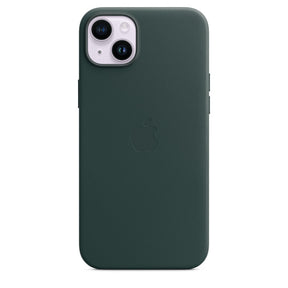 APPLE CAPA IPHONE 14 PLUS LEATHER CASE WITH MAGSAFE - FOREST GREEN