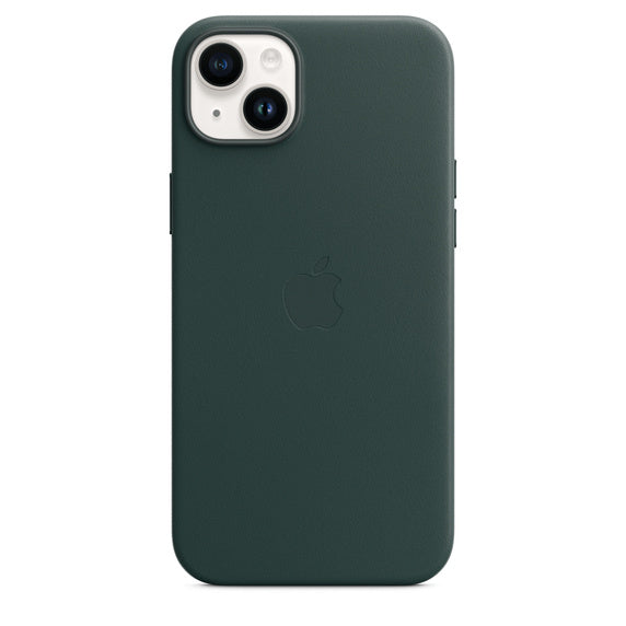 APPLE CAPA IPHONE 14 PLUS LEATHER CASE WITH MAGSAFE - FOREST GREEN