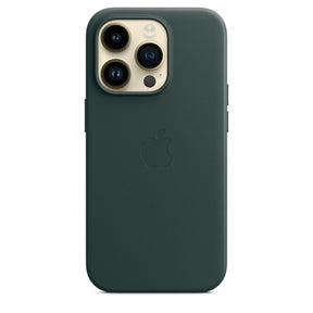 APPLE CAPA IPHONE 14 PRO LEATHER CASE WITH MAGSAFE - FOREST GREEN