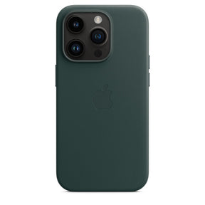 APPLE CAPA IPHONE 14 PRO LEATHER CASE WITH MAGSAFE - FOREST GREEN