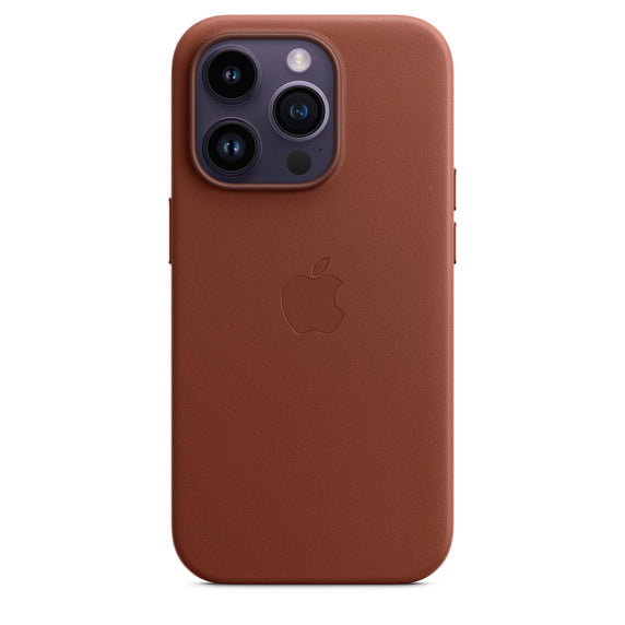 APPLE CAPA IPHONE 14 PRO LEATHER CASE WITH MAGSAFE - UMBER