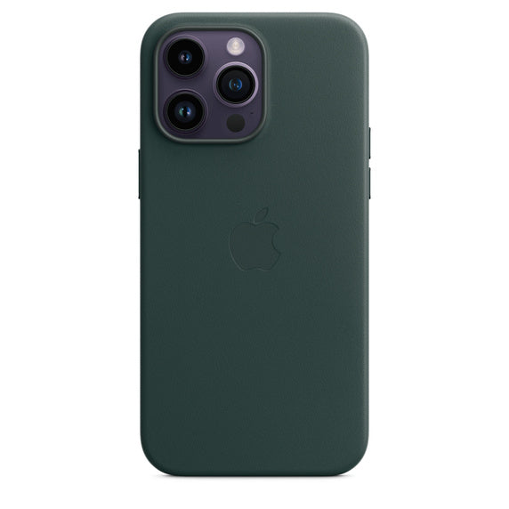 APPLE CAPA IPHONE 14 PRO MAX LEATHER CASE WITH MAGSAFE - FOREST GREEN