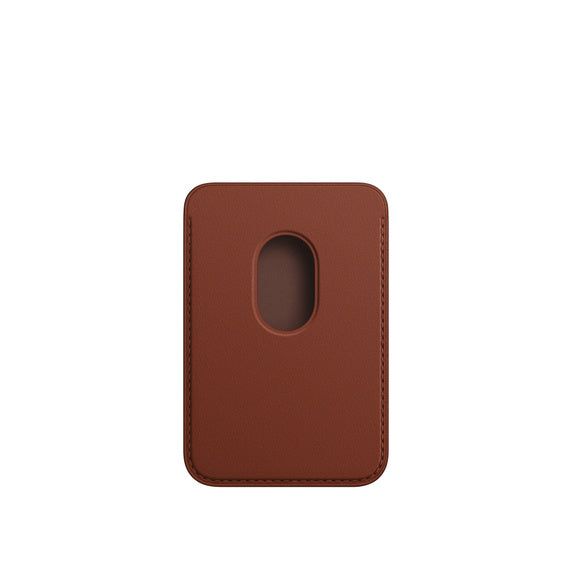 APPLE CAPA IPHONE LEATHER WALLET WITH MAGSAFE - UMBER