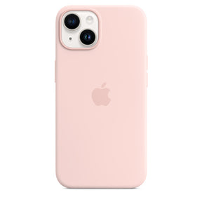 APPLE CAPA IPHONE 14 SILICONE CASE WITH MAGSAFE - CHALK PINK