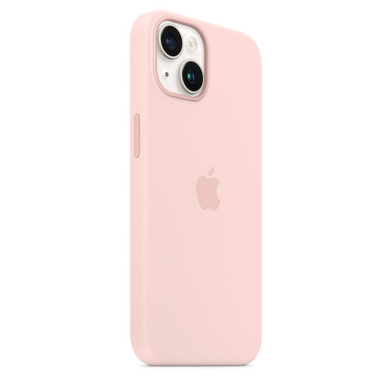 APPLE CAPA IPHONE 14 SILICONE CASE WITH MAGSAFE - CHALK PINK