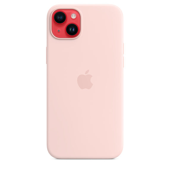 APPLE CAPA IPHONE 14 PLUS SILICONE CASE WITH MAGSAFE - CHALK PINK