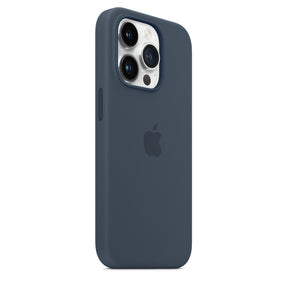 APPLE CAPA IPHONE 14 PRO SILICONE CASE WITH MAGSAFE - STORM BLUE